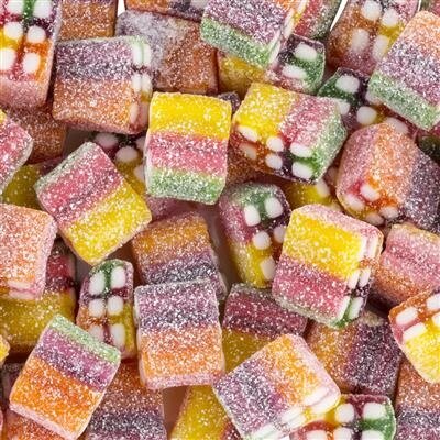 Proef van de Haribo pixel rainbow snoepjes!