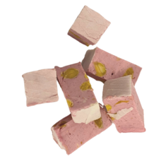 Nougat blokjes framboos