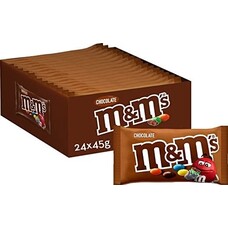 mini m&m's in bruine zak van 45gr - 24 stuks