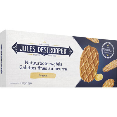 Natuurboterwafels Jules Destrooper 100gr - 12 stuks kopen