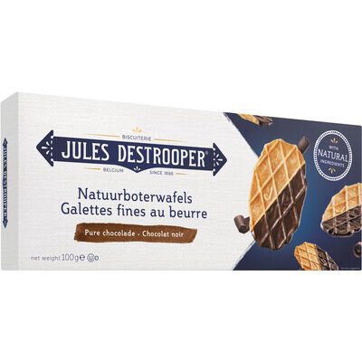 Boterwafels met chocolade Jules Destrooper 100gr - 12 stuks bestellen!