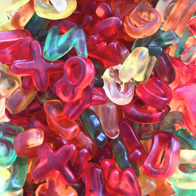 Haribo Cijfers en Letters bestellen per 3 kilo!