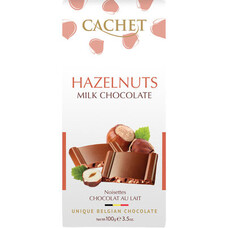 Cachet Hazelnoot melkchocolade 100gr x 12 stuks