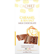 Cachet Chocoladereep Karamel Zeezout 100gr x 12 stuks