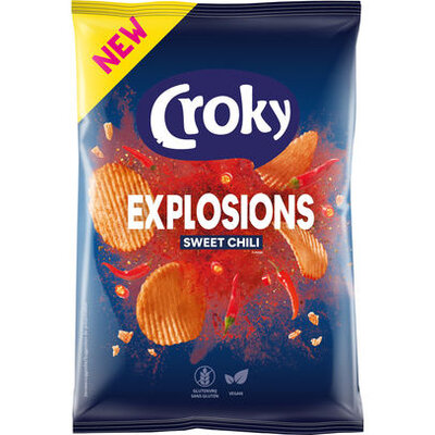 Binnen 48 uur genieten van Croky Explosions Sweet Chili – crunchy en kruidig.