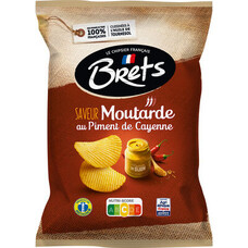 Brets Moutarde Piment de Cayenne Chips 125gr x 10 stuks