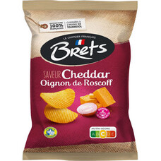 Brets Cheddar Oignons De Roscoff Chips 125gr x 10 stuks
