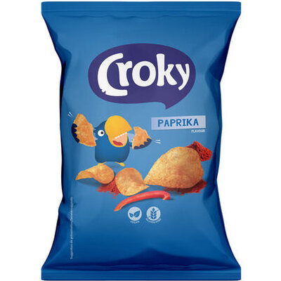 De klassieker onder de chips: Croky Chips Paprika, altijd scherp geprijsd.