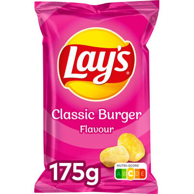 Lay’s Classic Burger altijd scherp geprijsd en snel in huis.