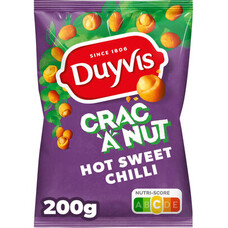 Duyvis Crac a nut Hot Sweet Chilli 200gr x 21 stuks