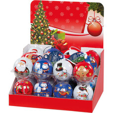 Chocolade Kerstballen met chocolademunten - 36 gram