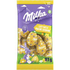 Milka paaseitjes melk praline kroquant 81 gram x 35 stuks
