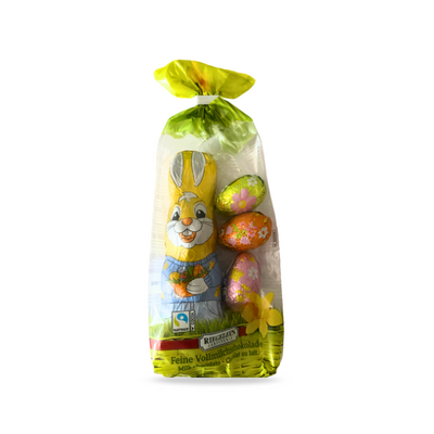 Vier Pasen met een chocolade paaszakje