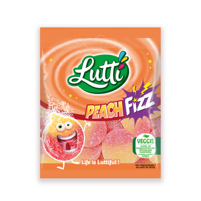 Bestel nu jouw Lutti Peach'fizz snoepjes