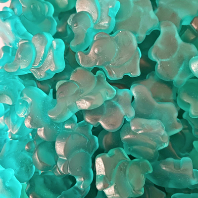 Koop de Lollywood blauwe olifant snoepjes als doopsuiker