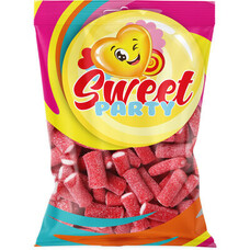 Sweet Party Zure Aardbei Staafjes Snoep 16 x 100gr