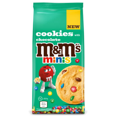 Geniet van M&M's mini cookies thuis geleverd!