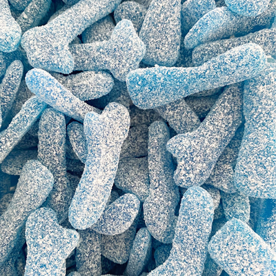 Proef snel het zure blauwe gereedschap snoep
