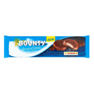Ontdek de unieke Bounty-smaak in deze knapperige biscuits.