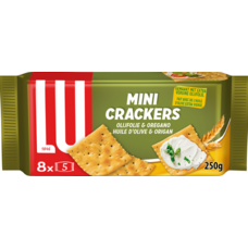 Lu mini crackers olijfolie & oregano 12 x 250g
