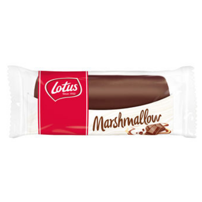 Geniet van een heerlijke combinatie van cake en marshmallow.