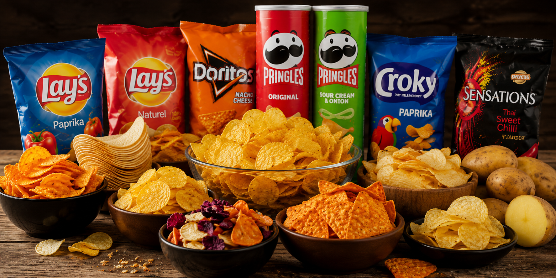 Alles over chips: geschiedenis, productie, soorten, smaken, Pringles en verrassende weetjes