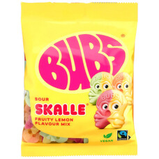 Bubs Sour Skalle Fruity Lemon Mix 16 x 90g