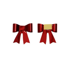 Kleine rode strikjes - 4cm