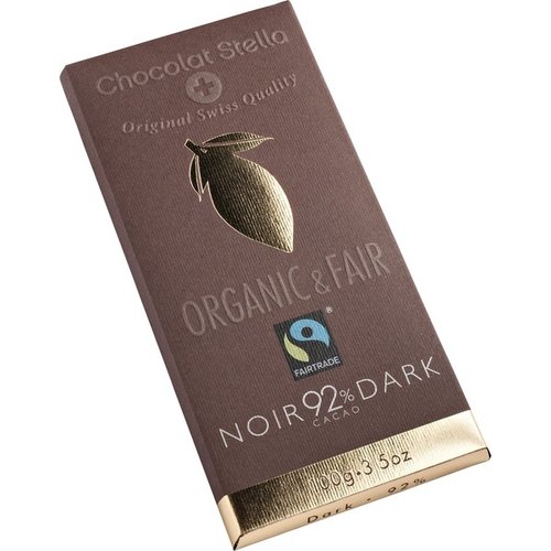 Chocolat Stella Chocoladereep 92% Puur Biologisch  Fairtrade