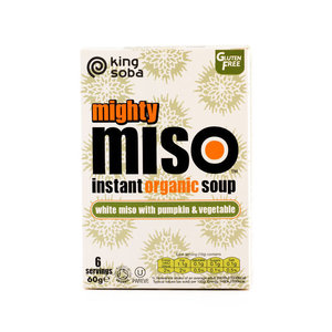 King Soba Instant Miso Soep Witte Miso met Pompoen en Groente Biologisch