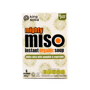 King Soba Instant Miso Soep Witte Miso met Pompoen en Groente Biologisch THT 10-2023