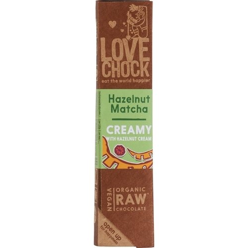 RAW Chocolade Hazelnoot Matcha Biologisch - Glutenvrij