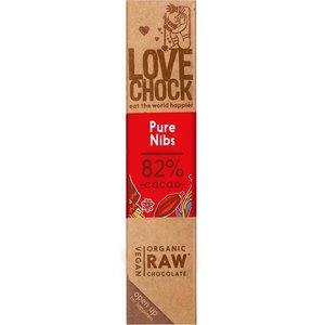 Lovechock RAW Chocolade Puur Nibs Biologisch - Glutenvrij