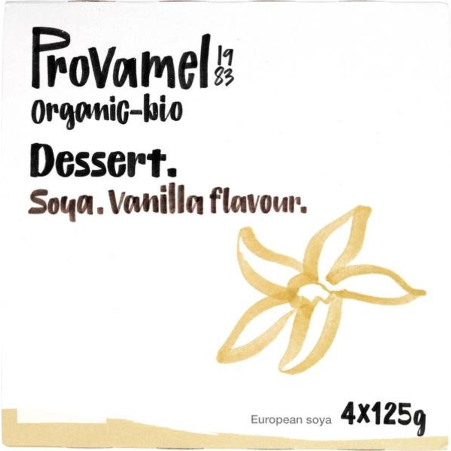 Soja Dessert Vanille 4-Pack Biologisch