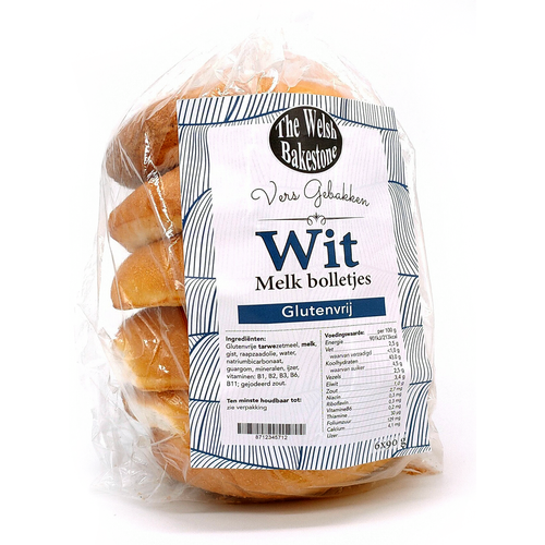 The Welsh Bakestone Melk Bolletjes Wit 6 stuks