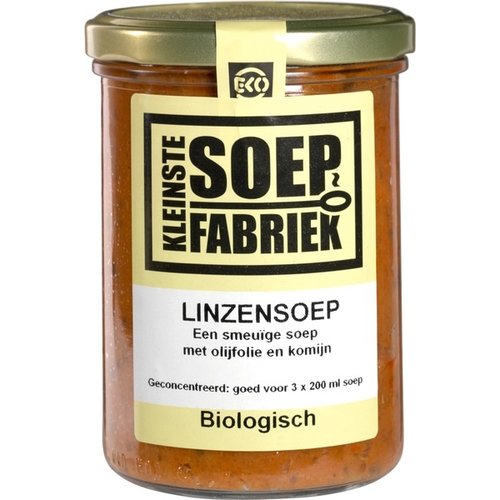 KleinsteSoepFabriek Linzensoep Biologisch