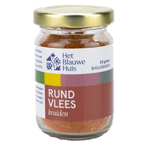 Het Blauwe Huis Rundvleeskruiden Biologisch 30 gram