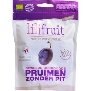 Lilifruit Gewelde Gedroogde Pruimen Biologisch