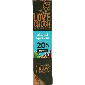 Lovechock RAW chocolade amandel & spirulina Biologisch - Glutenvrij