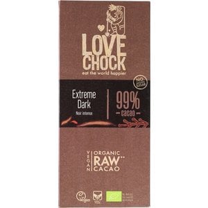 Lovechock RAW chocolade extra puur 99% Biologisch - Glutenvrij