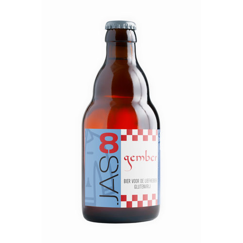 JAS Bieren JAS8 Gember 8% 33cl - Glutenvrij JAS Bieren JAS8 Gember 8% 33cl - Glutenvrij
