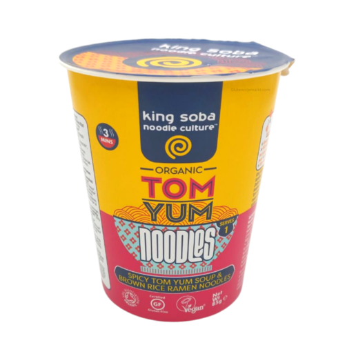King Soba Tom Yum Instant Noodles Biologisch THT 10-2023 - Glutenvrij