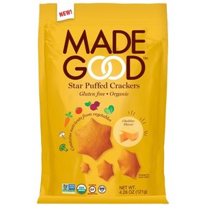 Made Good Star Puffed Crackers Cheddar Biologisch