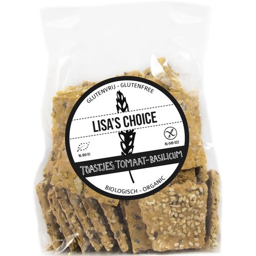 Lisa's Choice Tomaat Basilicum Toastjes Biologisch