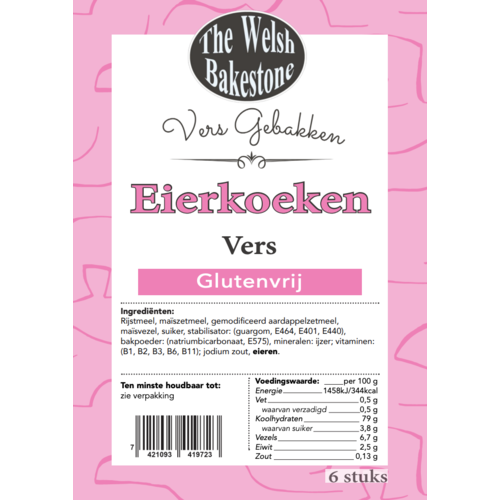 The Welsh Bakestone Eierkoeken 6 stuks