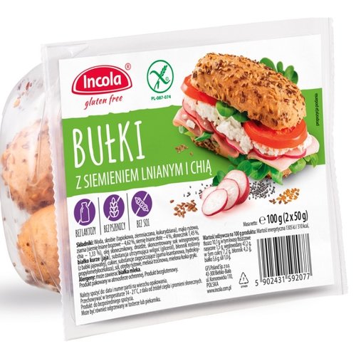 Incola Gluten Free Meerzaden Broodjes 2 stuks