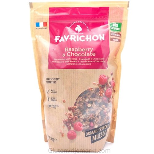 J. Favrichon Raspberry & Chocolate Muesli Biologisch