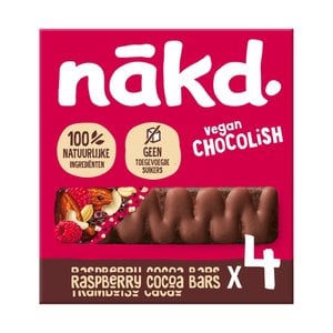 Nakd Raspberry Chocolish Fruit- en Notenrepen 4 stuks