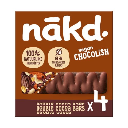 Nakd Double Chocolish Fruit- en Notenrepen 4-pack
