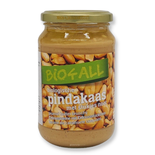 Bio4All Pindakaas met stukjes noot Biologisch 350 gram